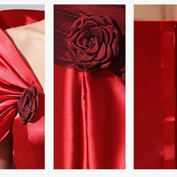 Comvision Beautiful size 14 satin halter dress - Picture 3 of 3